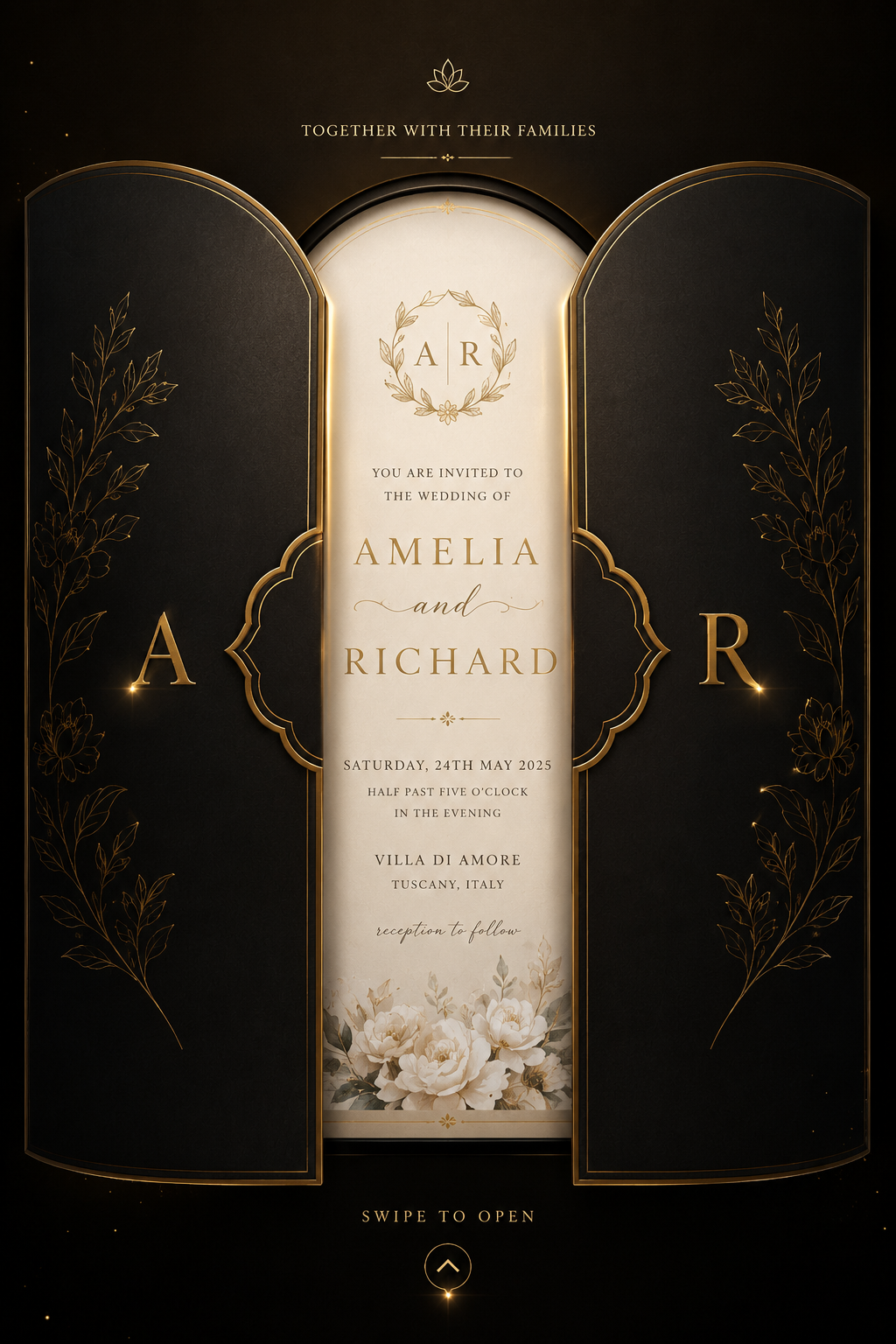 Elegant Heritage luxury wedding invitation